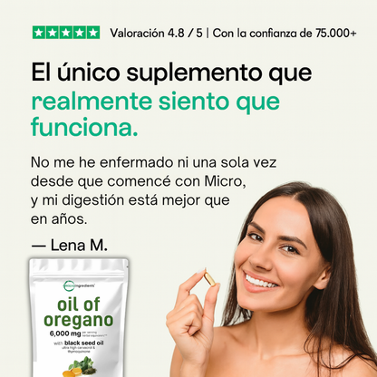 Aceite de Orégano en Capsula - Desintoxicación Profunda, Energía Máxima