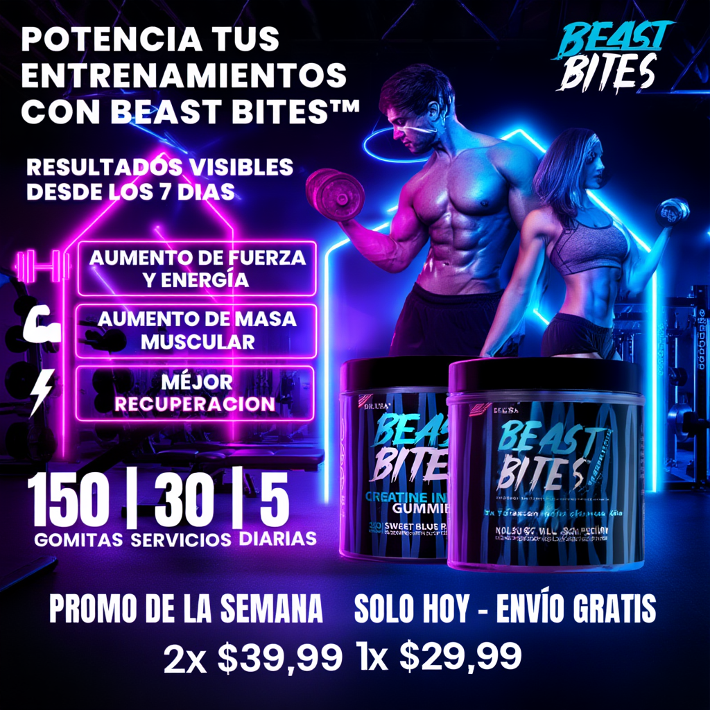 Beast Bites Gomitas de Creatina Monohidratada